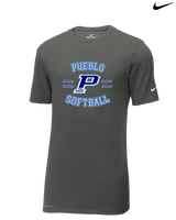 Pueblo Athletic Booster Softball Curve - Mens Nike Cotton Poly Tee