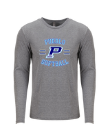 Pueblo Athletic Booster Softball Curve - Tri-Blend Long Sleeve
