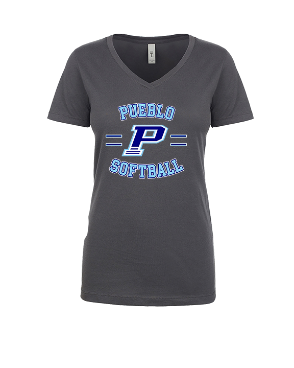Pueblo Athletic Booster Softball Curve - Womens Vneck