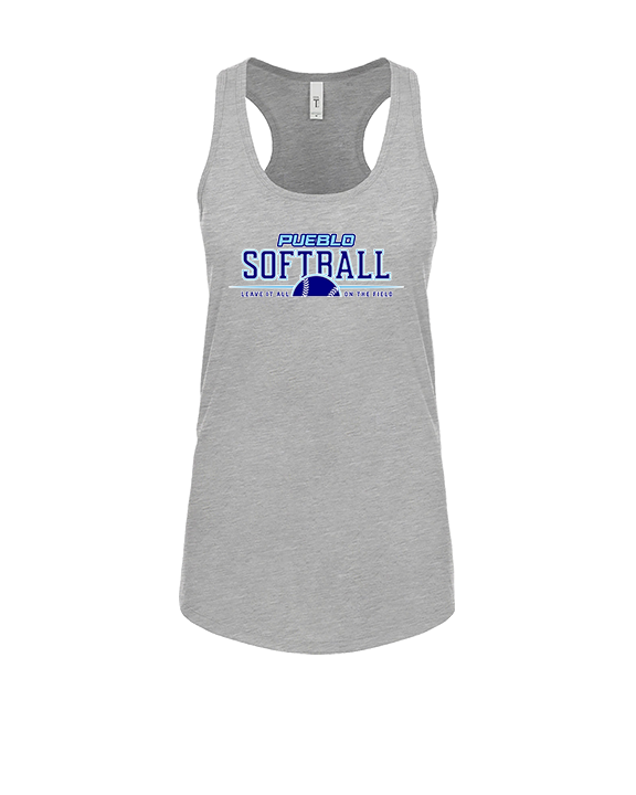 Pueblo Athletic Booster Softball Leave It - Womens Tank Top