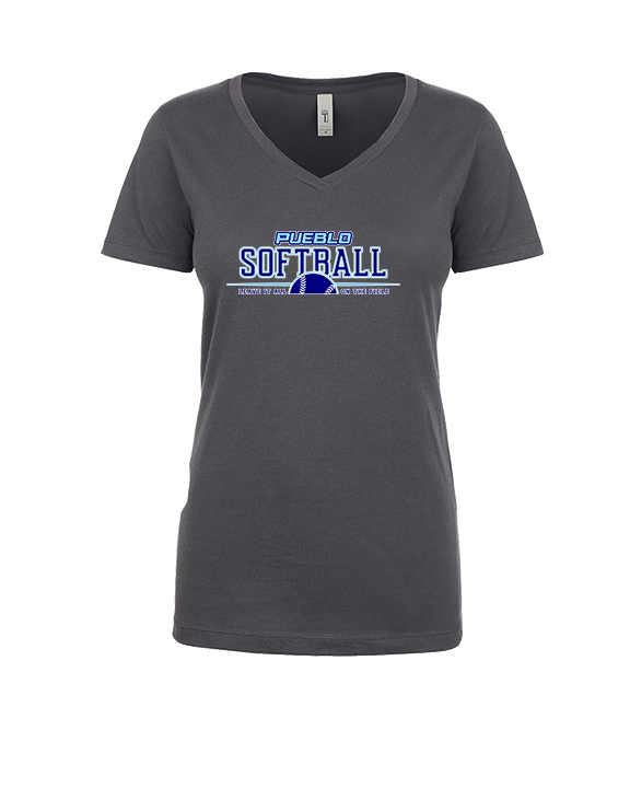 Pueblo Athletic Booster Softball Leave It - Womens Vneck