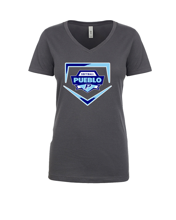 Pueblo Athletic Booster Softball Plate - Womens Vneck