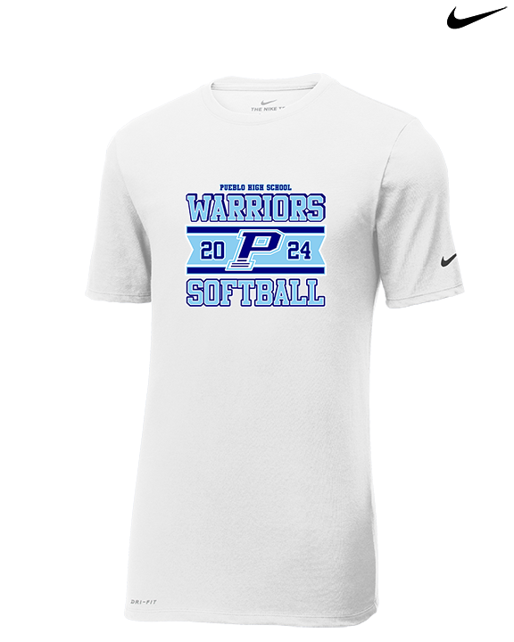 Pueblo Athletic Booster Softball Stamp - Mens Nike Cotton Poly Tee