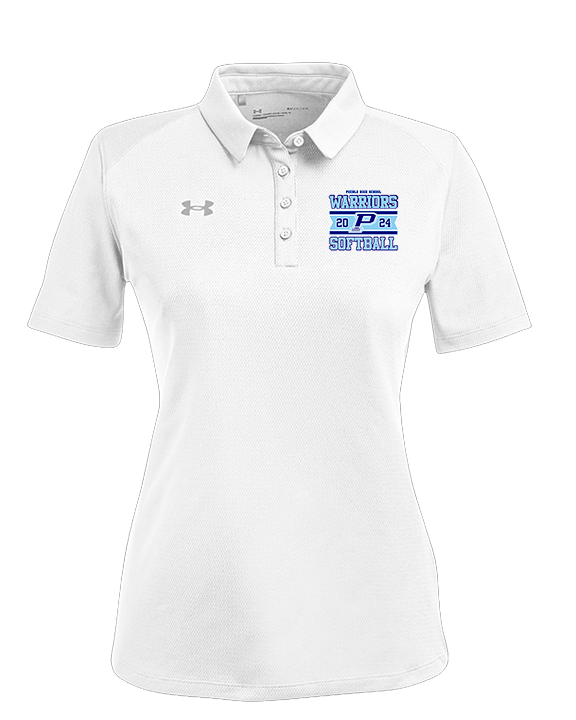 Pueblo Athletic Booster Softball Stamp - Under Armour Ladies Tech Polo