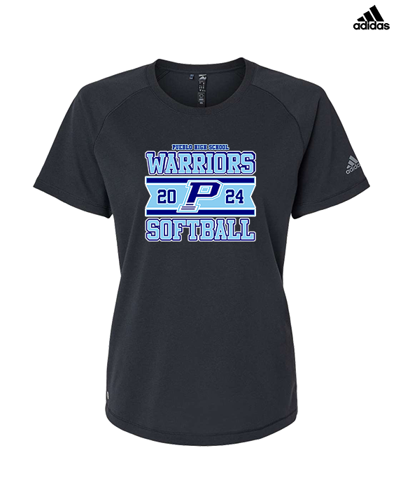 Pueblo Athletic Booster Softball Stamp - Womens Adidas Performance Shirt