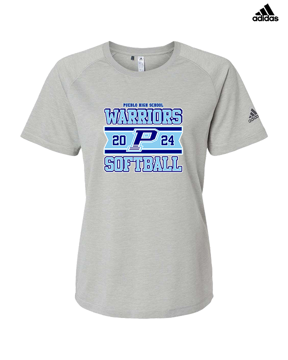 Pueblo Athletic Booster Softball Stamp - Womens Adidas Performance Shirt