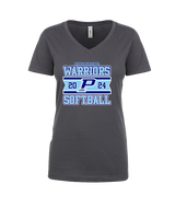 Pueblo Athletic Booster Softball Stamp - Womens Vneck