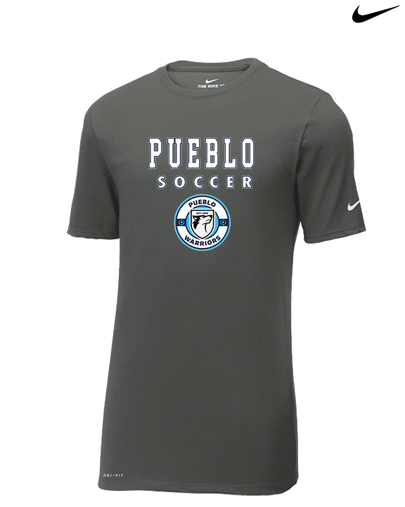 Pueblo Boys Soccer Block - Mens Nike Cotton Poly Tee