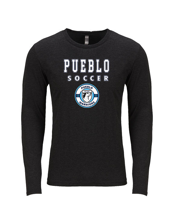 Pueblo Boys Soccer Block - Tri-Blend Long Sleeve