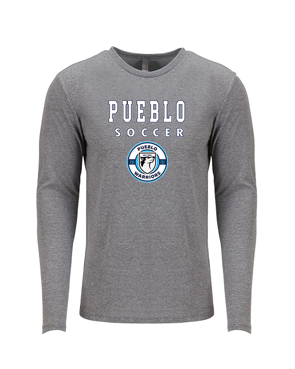 Pueblo Boys Soccer Block - Tri-Blend Long Sleeve