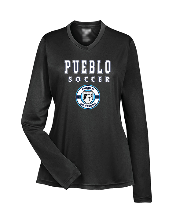 Pueblo Boys Soccer Block - Womens Performance Longsleeve