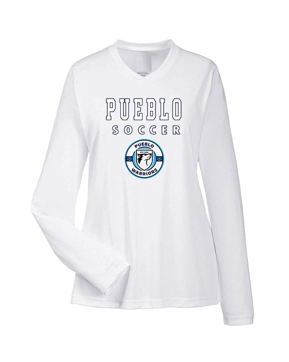 Pueblo Boys Soccer Block - Womens Performance Longsleeve