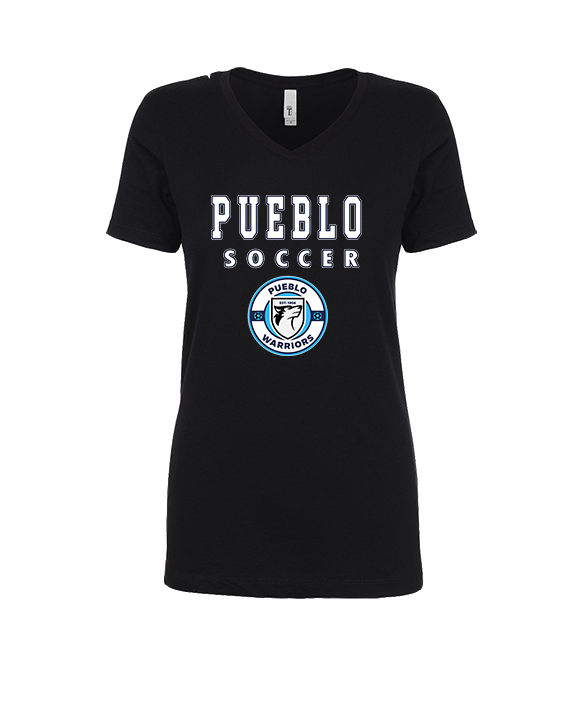 Pueblo Boys Soccer Block - Womens V-Neck