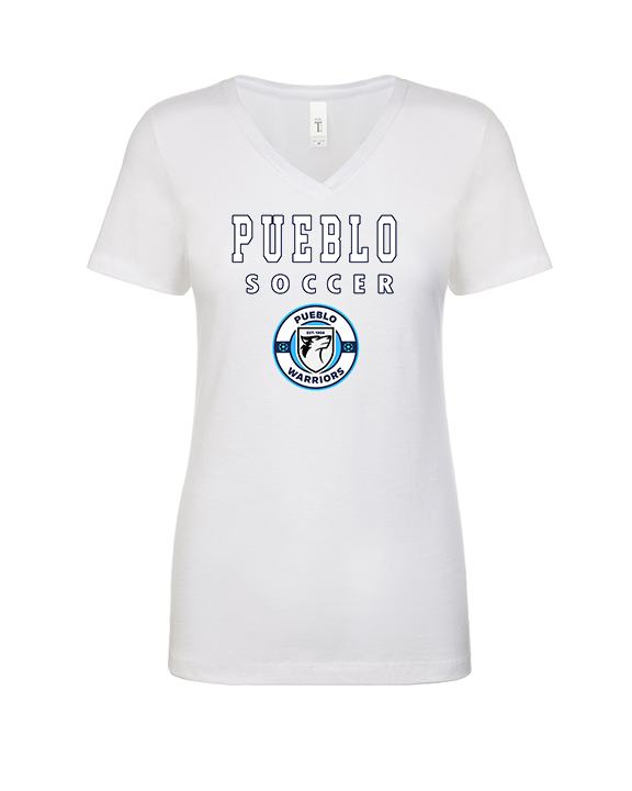 Pueblo Boys Soccer Block - Womens V-Neck