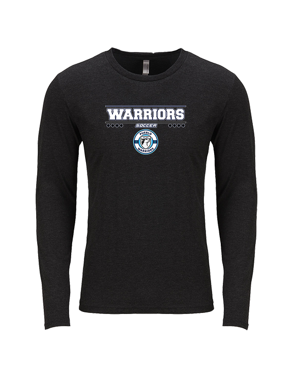 Pueblo Boys Soccer Border - Tri-Blend Long Sleeve