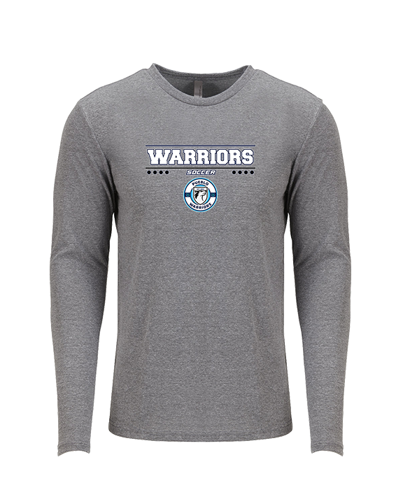 Pueblo Boys Soccer Border - Tri-Blend Long Sleeve