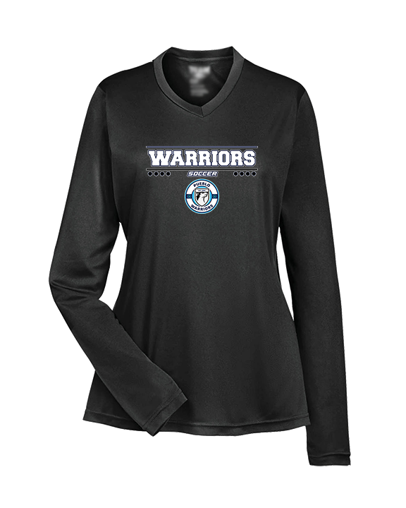 Pueblo Boys Soccer Border - Womens Performance Longsleeve