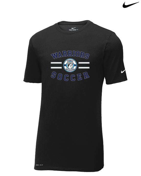 Pueblo Boys Soccer Curve - Mens Nike Cotton Poly Tee