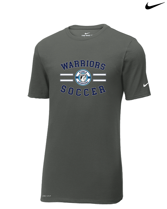 Pueblo Boys Soccer Curve - Mens Nike Cotton Poly Tee