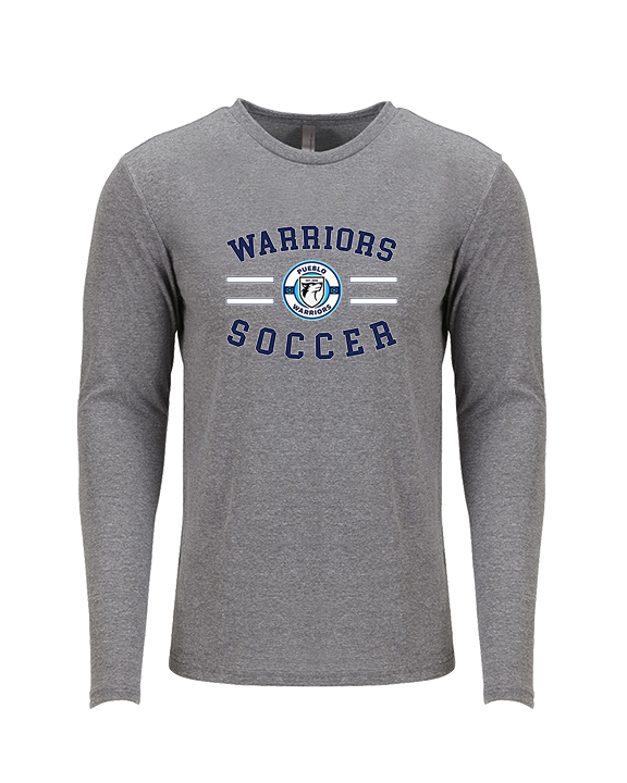 Pueblo Boys Soccer Curve - Tri-Blend Long Sleeve