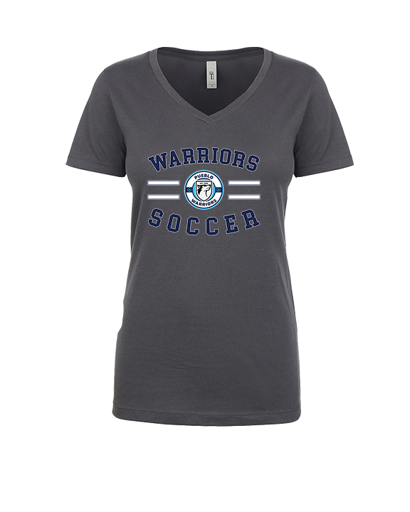 Pueblo Boys Soccer Curve - Womens Vneck