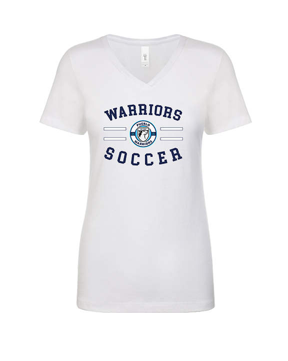 Pueblo Boys Soccer Curve - Womens Vneck