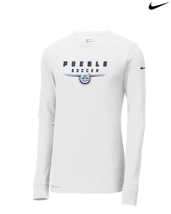 Pueblo Boys Soccer Design - Mens Nike Longsleeve