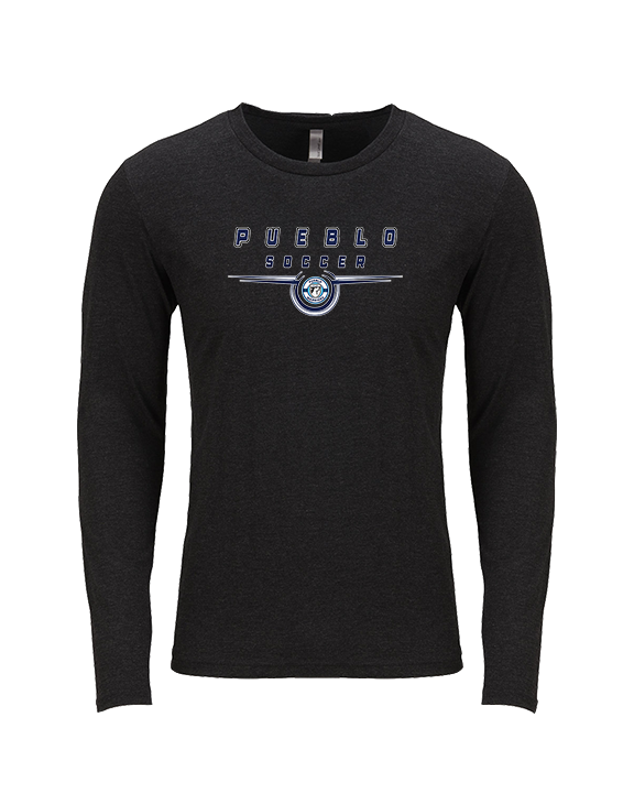 Pueblo Boys Soccer Design - Tri-Blend Long Sleeve