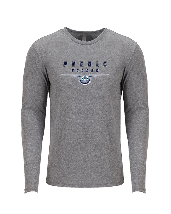 Pueblo Boys Soccer Design - Tri-Blend Long Sleeve