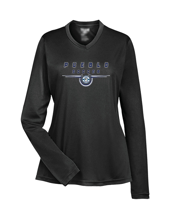 Pueblo Boys Soccer Design - Womens Performance Longsleeve