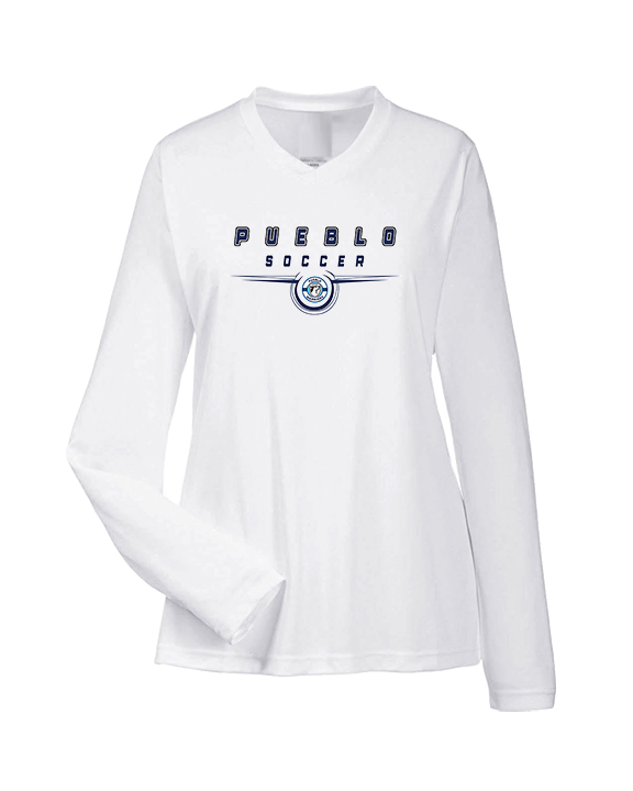 Pueblo Boys Soccer Design - Womens Performance Longsleeve