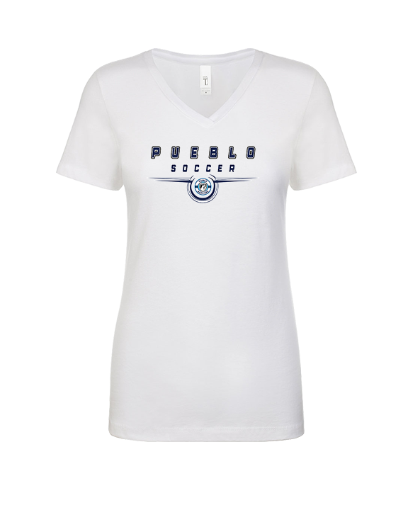 Pueblo Boys Soccer Design - Womens Vneck