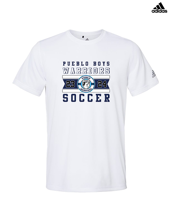 Pueblo Boys Soccer Stamp - Mens Adidas Performance Shirt