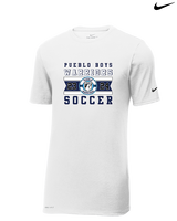 Pueblo Boys Soccer Stamp - Mens Nike Cotton Poly Tee