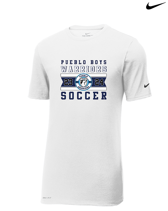 Pueblo Boys Soccer Stamp - Mens Nike Cotton Poly Tee