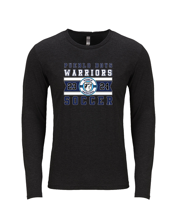 Pueblo Boys Soccer Stamp - Tri-Blend Long Sleeve