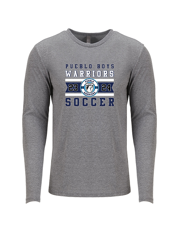 Pueblo Boys Soccer Stamp - Tri-Blend Long Sleeve