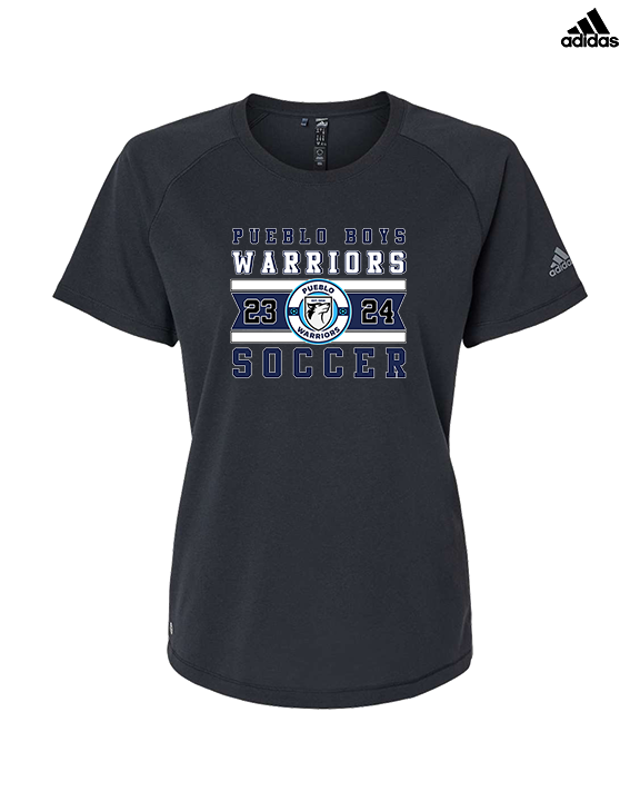 Pueblo Boys Soccer Stamp - Womens Adidas Performance Shirt