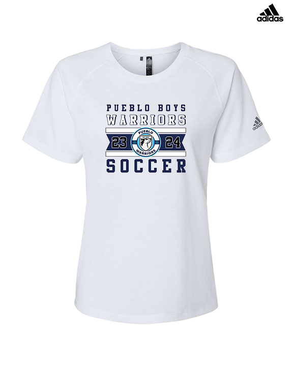 Pueblo Boys Soccer Stamp - Womens Adidas Performance Shirt