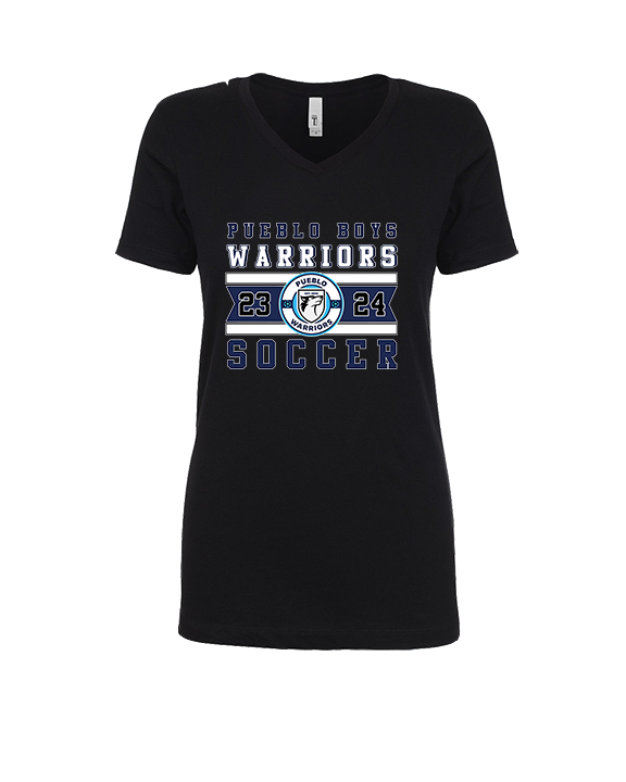 Pueblo Boys Soccer Stamp - Womens Vneck