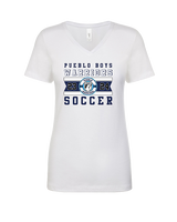 Pueblo Boys Soccer Stamp - Womens Vneck