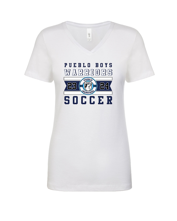 Pueblo Boys Soccer Stamp - Womens Vneck