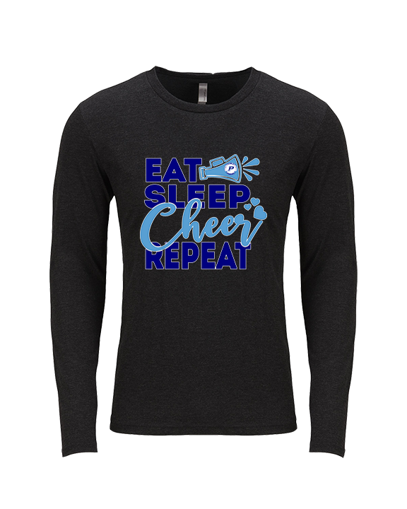 Pueblo HS Cheer Eat Sleep Cheer - Tri-Blend Long Sleeve