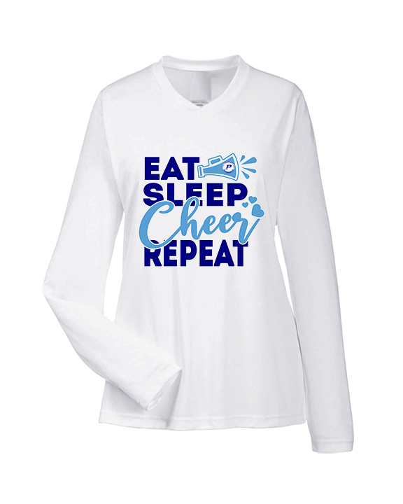 Pueblo HS Cheer Eat Sleep Cheer - Womens Performance Longsleeve