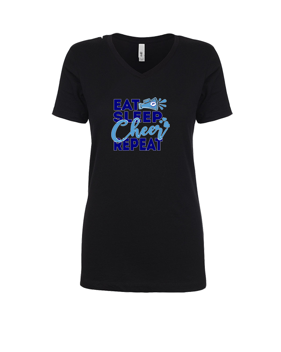 Pueblo HS Cheer Eat Sleep Cheer - Womens Vneck