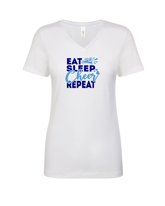 Pueblo HS Cheer Eat Sleep Cheer - Womens Vneck