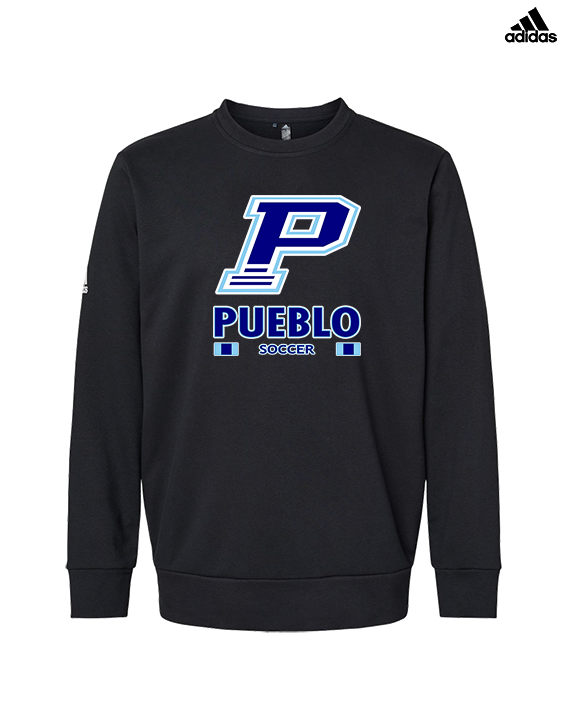 Pueblo HS Girls Soccer Stacked - Mens Adidas Crewneck