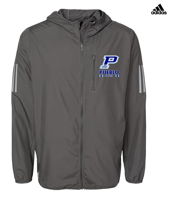 Pueblo HS Girls Soccer Stacked - Mens Adidas Full Zip Jacket