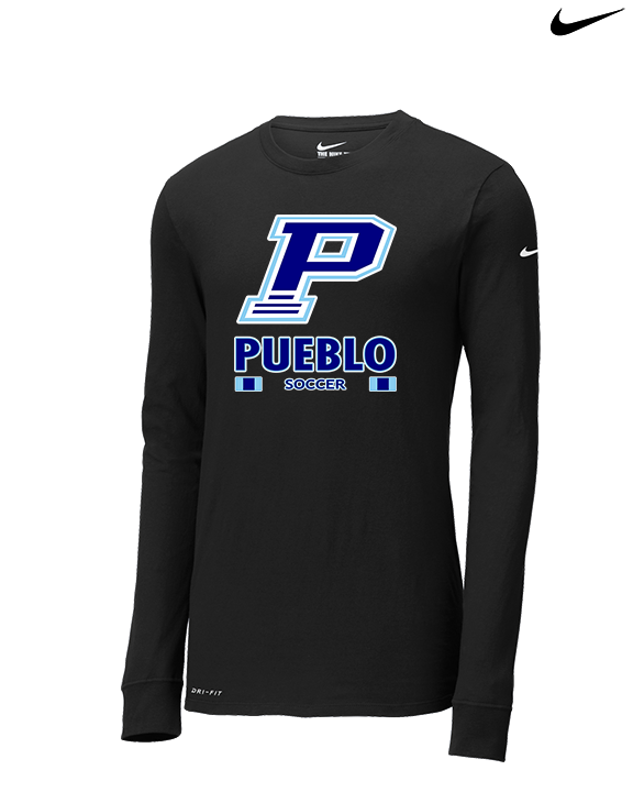 Pueblo HS Girls Soccer Stacked - Mens Nike Longsleeve