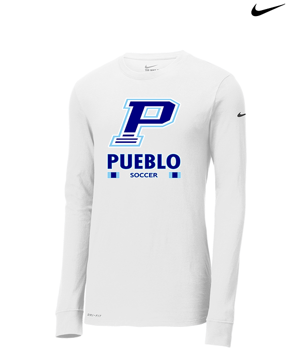 Pueblo HS Girls Soccer Stacked - Mens Nike Longsleeve